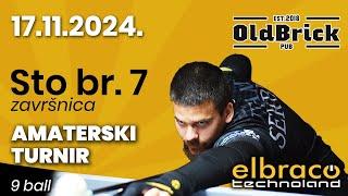 Sto br 7 zavrsnica, 17.11.2024. Amaterski turnir 9 ball - Sombor