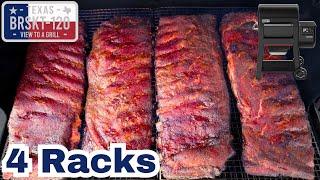 4 Racks of St Louis Ribs - Weber Searwood 600