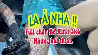 Bé xinh Full chân Nhật cổ đẹp  #leethanhdnai #tattoo #timelapse