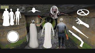 Playing As Granny Grandpa Slendrina And Spider Angelina | New Mode Granny 1 Ciber Hacker Mode Menu