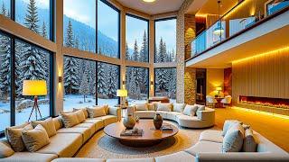 Mellow Jazz Melody In A Cozy Living Room - November Jazz & Relaxing Fireplace Sound To Stress Relief