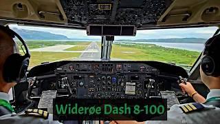 Widerøe Dash 8-100 Approach into Lakselv, Norway