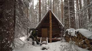 SHELTER FROM SNOWFALL AND FROST IN A COZY LOG CABIN. SURVIVE A NIGHT IN THE WILDERNESS.