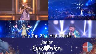 My Top 20 High notes - JESC 2003-2023