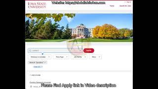 68 open staff jobs, 5 Postdoc positions at Iowa State University, USA