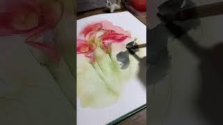 Step by step in Callca Lily. #art #painting #watercolour #watercolor #drawing #callalily