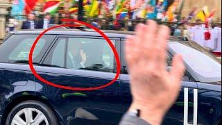 The Queen, Prince William, Princess Anne, Sophie and Edward wave to cheering crowds!