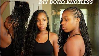 DIY: Boho Small Knotless Braids | WaivyHair