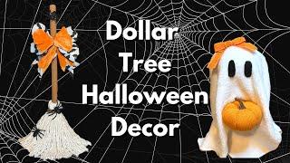 DIY Ghost Holding Pumpkin | DIY Dollar Tree Plunger Witch Broom | Easy DIY Halloween Decor