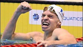 LEON MARCHAND BREAKS MICHAEL PHELPS RECORD 