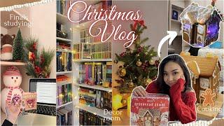 VLOGMAS #1 || Украшаем комнату, собираем пряничный домик, учимся и смотрим советские фильмы ️🪄