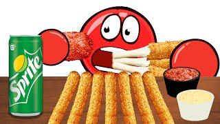 MOZZARELLA CHEESE STICKS MUKBANG - RED BALL 4 ANIMATION MUKBANG #7