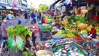 Best Cambodian Market Food Tour Compilation - Plenty Of Fresh Food @ The Market