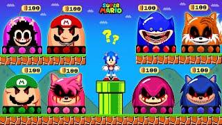 Super Mario Bros. but Sonic Can Buy More Ultimate Switch All Mario - Sonic Characters At Scary Night