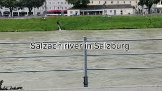 Salzach River in Salzburg Austria.#europe #austria#viral #travel #nature #Fluss #speedboat