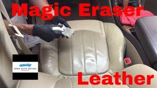 How.....and When to safely clean your leather seats with the Magic Eraser!!!