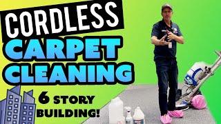 Cordless Carpet Cleaning In an 6 Story Building With An Orbot