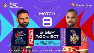 LIVE | Antigua & Barbuda Falcons vs Trinbago Knight Riders | CPL 2024