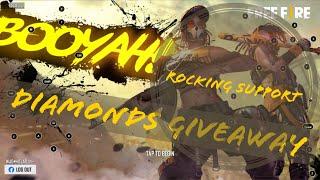 Garena free fire live stream diamond giveaway | Rocking Support #freefire #diamonds #giveaway #live