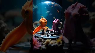 Octopus Intelligence: A Chess Match Underwater! #Shorts #YouTubeShorts #CrittersFunland