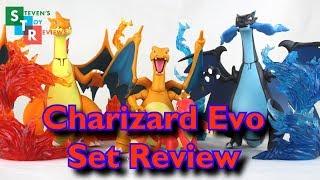 Pokemon Mega Charizard X Y Set Review with Charmander Charmeleon