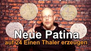 24 Einen Thaler bekommt neue Patina #coin #patina #silvercoins #silver #sondeln #restauration