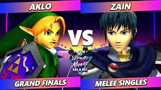 LMM Miami 2024 GRAND FINALS - Aklo (Link) Vs. Zain (Marth) Smash Melee - SSBM