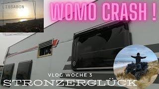 Auszeit im Wohnmobil, Woche 3, Womo Crash, Lissabon, Atlantik West Coast Sandtrail