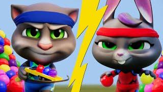 Talking Tom  Water Balloon Battle  Cartoon for kids Kedoo Toons TV