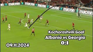 Kochorashvili Goal ● Albania vs Georgia 0:1 ● ქოჩორაშვილის გოლი ● ალბანეთი - საქართველო 0:1