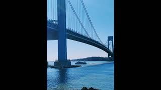 Verrazzano Narrow Bridge/ New York Harbor with Lower New York Bay and the Atlantic Ocean.