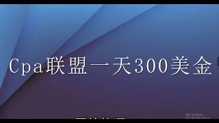 国外cpa赚美金项目一天轻松300美金，网赚项目，cpa赚钱项目，全自动赚钱项目。