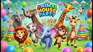  Animal House Party : Fun with Bunny, Elephant, Owl & Squirrel! #rhymesforkids #rhymes #animals