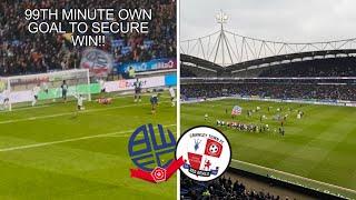 99TH MINUTE OWN GOAL SECURES WIN FOR BOLTON IN 7 GOAL THRILLER! | Bolton 4-3 Crawley