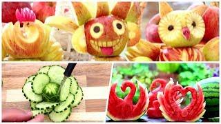 Carving And Cutting Tricks | Food Carving Tutorial | Fruit & Vegetable Carving