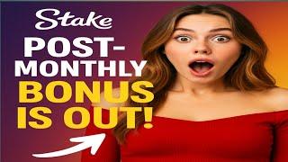 Stake June Post-Monthly Bonus Is LIVE! Don’t Miss Your Chance! #shorts #stakebonus #stake