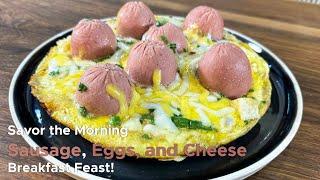 Savor the Morning: Sausage, Eggs, and Cheese Breakfast Feast!