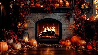 Cozy Autumn Ambience Relax Music and Fireplace - Sleep, Meditate, Study, Relax, Stress Relief