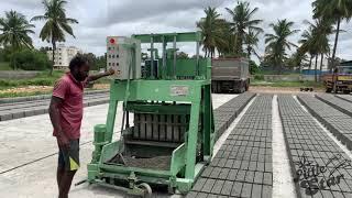 CONCRETE BLOCK MAKING MACHINE, PLC OPERATED