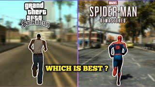 GTA SAN ANDREAS VS SPIDER-MAN REMASTERED DETAILS COMPARISON