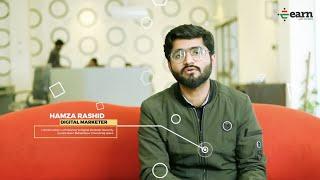 Hamza Rashid | WebDeveloper | eEarn Testimonial