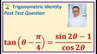 IB HL Math Prove Identity and Solve Trigonometric Equation