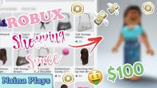 100 Robux Shopping Spree!  || Roblox || Naina Plays