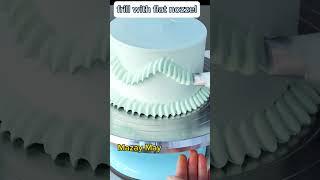 beautiful cake decor idea witj only single nozzel #cake #cake decortion #party cakes