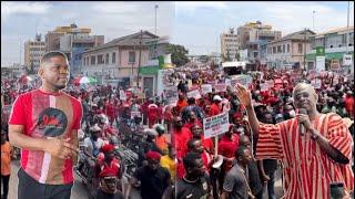 Millions Of NDC Supporters Storm Accra Streets To Demonstrate Against EC; [MUST WATCH]