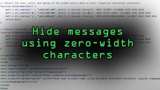 Use Zero-Width Characters to Hide Messages & Reveal Leaks [Tutorial]