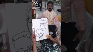 Live caricature by Surendar. Book your events now - 9677036054#wedding #reception #VELVOM