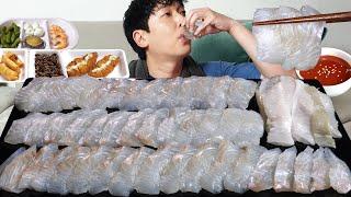 Koreans' favorite raw fish! Flatfish MUKBANG REALSOUND ASMR EATINGSHOW