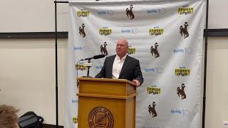 Wyoming head coach Jay Sawvel discusses the Cowboys' loss to Idaho.