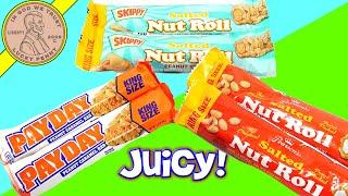 Pay Day, Salted Nougat Caramel & Skippy Peanut Butter Nut Roll Candy Tasting Comparison